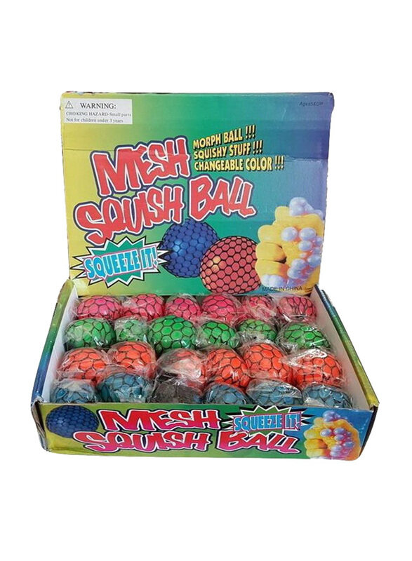 

Generic 24-Piece Stress Reliever Mesh Squish Ball Set, Ages 3+ Years