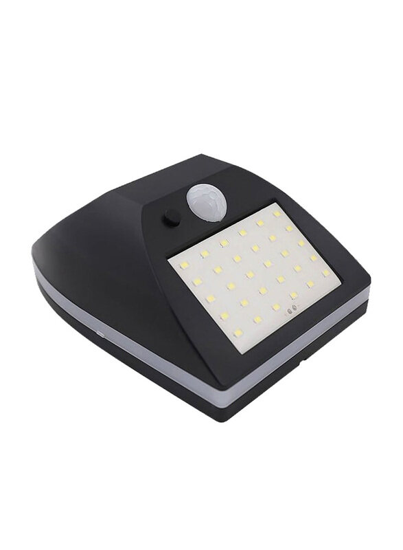 

Generic Infrared Body Detection Outdoor Solar Wall Lamp, Black/White