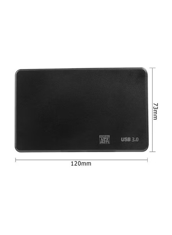 2.5-inch Sata HDD SSD to USB 3.0 Case Adapter With Cable, Black