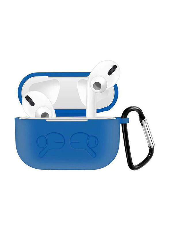 

Generic Protective Silicone for Apple AirPods Pro Case With Hook, Blue