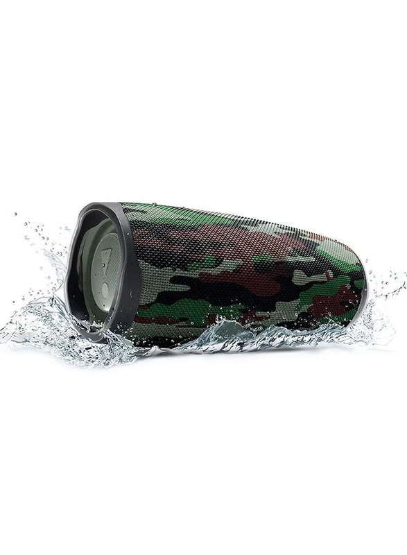 Toshonics Charge 4 Portable Waterproof Bluetooth Speaker, Camouflage