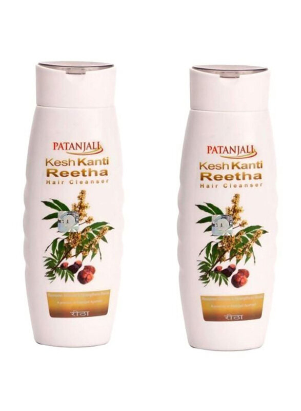 

Patanjali Kesh Kanti Reetha Hair Cleanser Set, 2x200ml