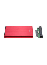 SATA SSD HDD To USB 3.0 Adapter With Caddy Case, Red