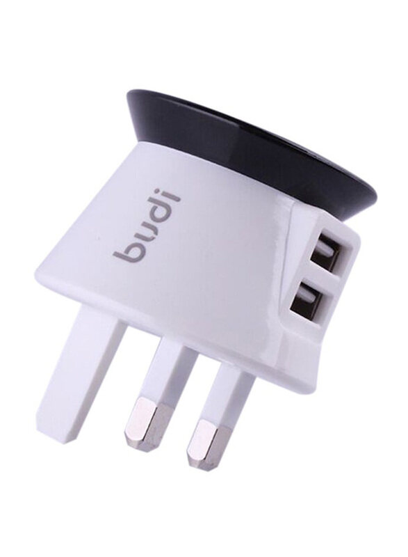 

Budi Dual USB Port Adapter, White