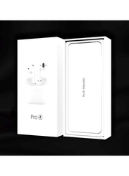 Achas Pro 4 Wireless/Bluetooth In-Ear Noise Cancelling Earbuds with Mic & Charging Case, White