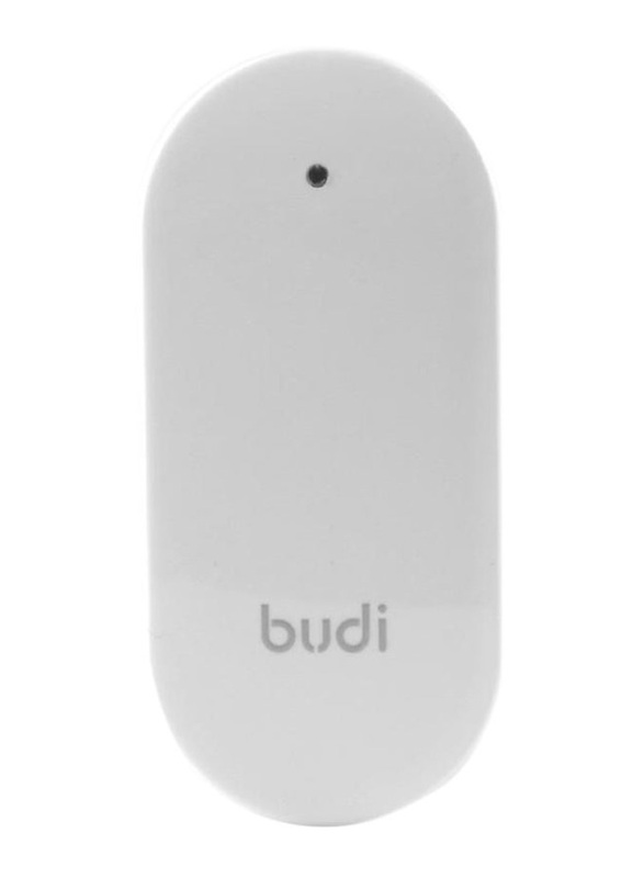 Budi 2-Port USB Mobile Phone Charger UK, White/Grey
