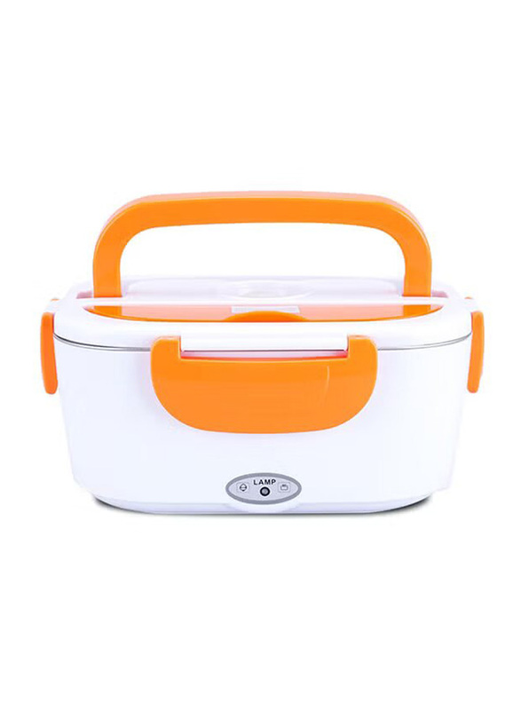 Multifunctional Portable Electric Heating Lunch Box, H24011C-US, Orange/White