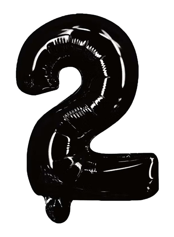 

Party Time Number 2 Foil Balloon, Black