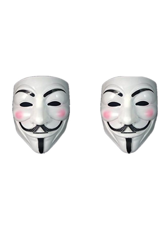 

Theme My Party Vendetta Mask for Costume Parties, 2 Pieces, Multicolour