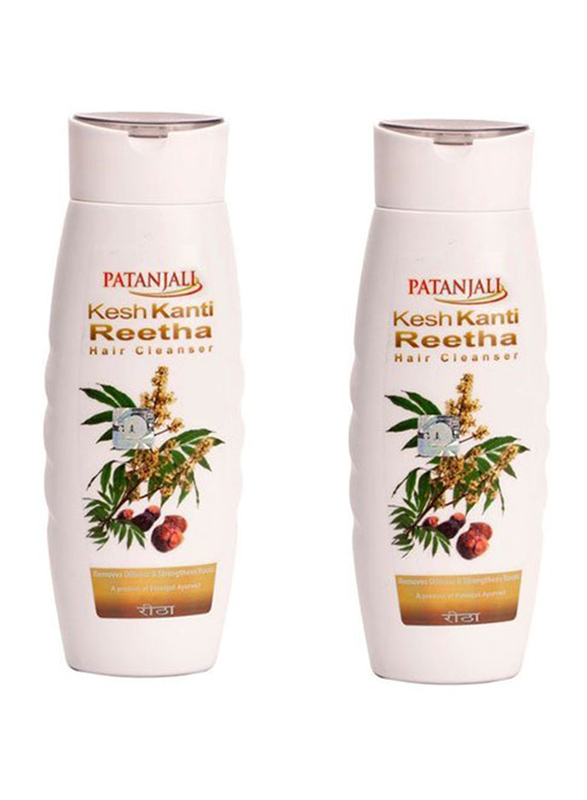 Patanjali Kesh Kanti Reetha Hair Cleanser Shampoo, 2x 200ml