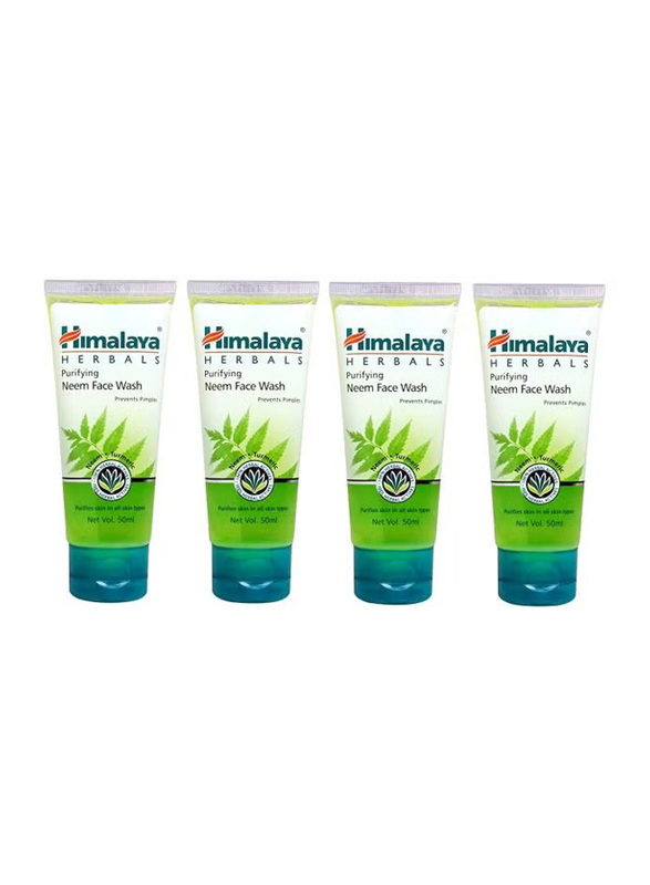 Himalaya Herbals Purifying Neem Face Wash, 50ml, 4 Pieces