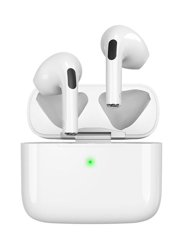Bluetooth In-Ear Earbuds with Charging Case, White