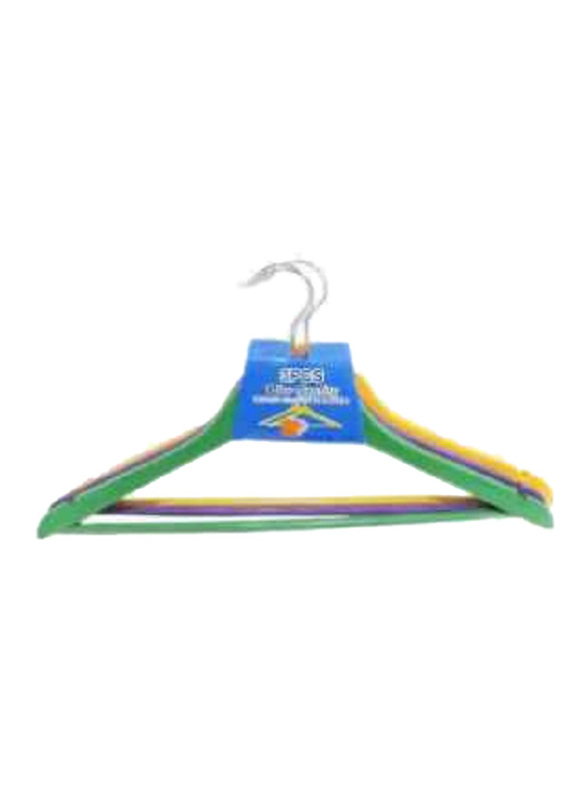3-Piece Wooden Cloth Hanger, Multicolour