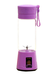 380ml Portable USB Handheld Rechargeable Juicer Cup Blender with 6-Blades, Purple