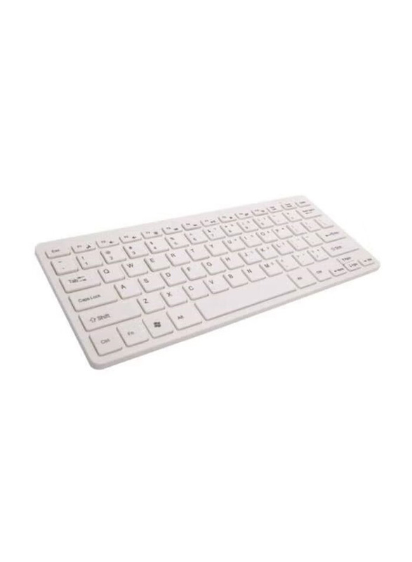 Wireless English Keyboard & Optical Mouse Set, White