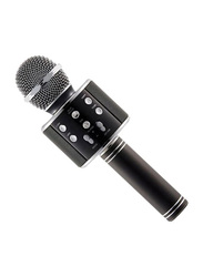 Wster WS-858 Wireless Handheld Karaoke Microphone, Black/Silver