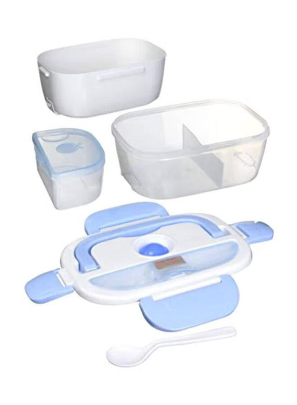 Tayama Electric Heating Lunch Box, EHB-01, Blue/White