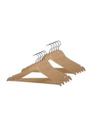 10-Piece Wooden Clothes Hanger Set, Brown