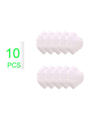 KN95 Disposable Safety Face Mask Set, White, 10-Pieces