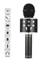 KTV Ws858 Wireless Bluetooth Karaoke Microphone, XD77501, Black