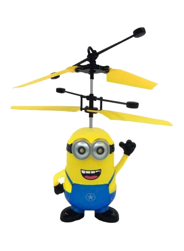 

Generic Helicopter Minion Induction Flying Toy Drone Remote Control, Ages 3+, Multicolour