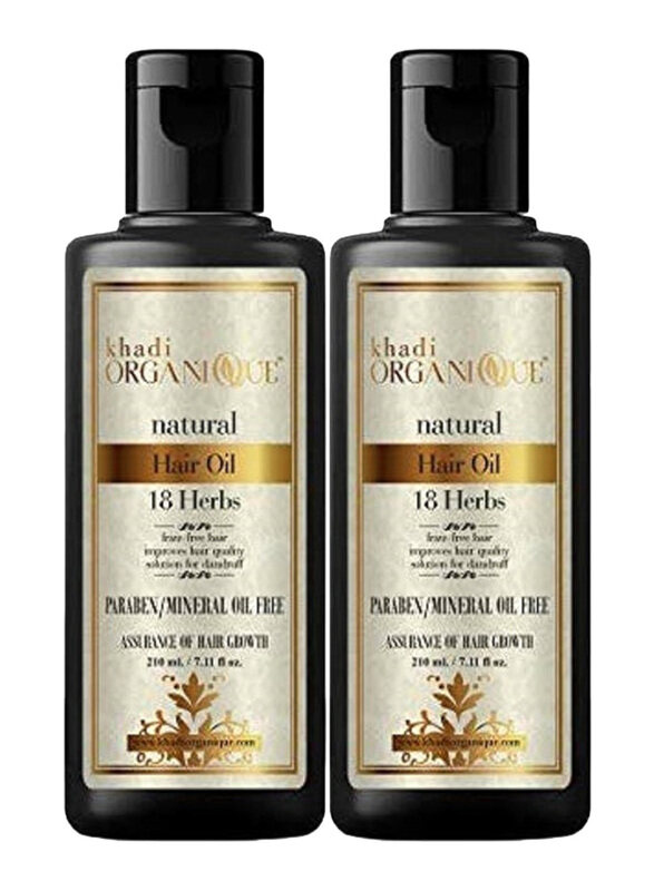 

Khadi Organique 18 Herbs Hair Oil for All Hair Types, 2x420ml