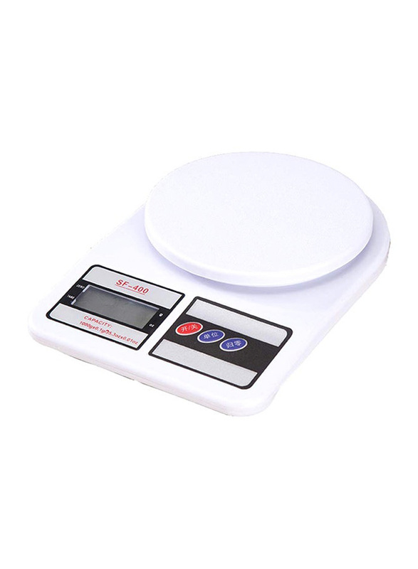 10Kg Digital Kitchen Scale with LCD Display, White