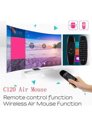 C120 2.4GHz Wireless Voice Air Mouse Keyboard Remote Control for Smart TV PC, YYC4977413, Black