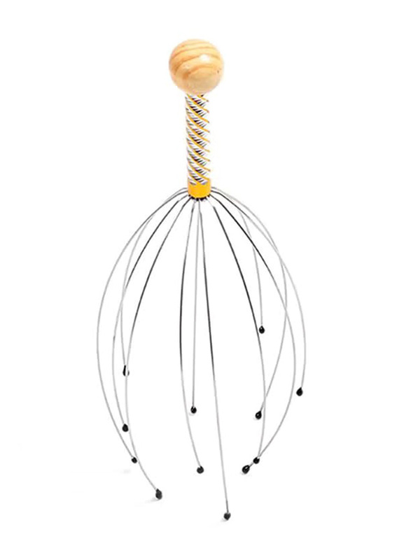 Hand Held Head Scalp Massager, Yellow