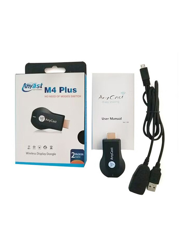 AnyCast M4 Plus HDMI TV Dongle with Roid Stick, Black