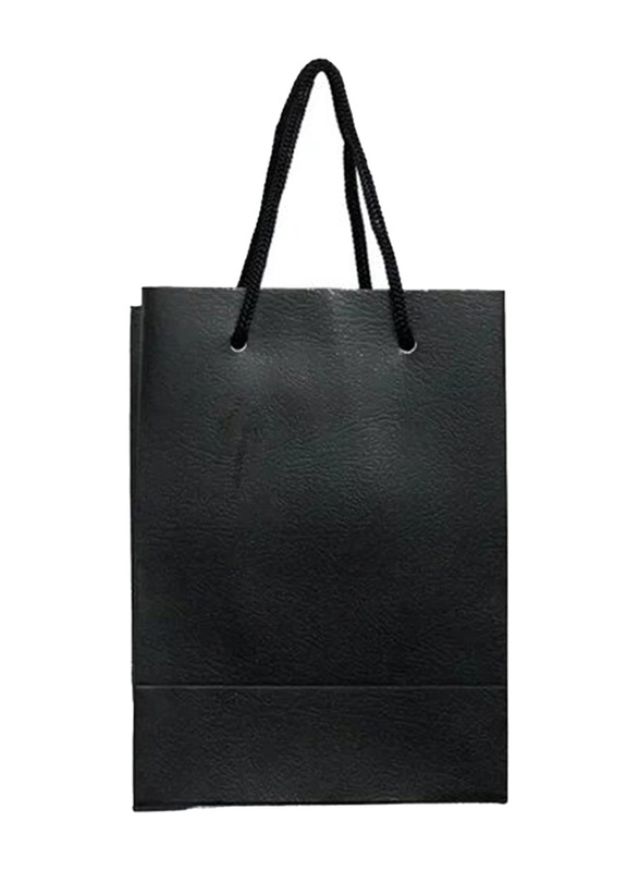 Paper Gift Bag Set, 12 Pieces, Black