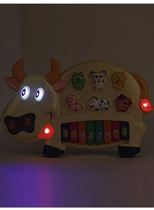 Toyshine Cow Musical Piano With Sounds, Ages 3+, Multicolour