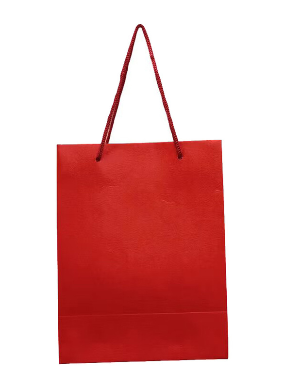 12-Piece Paper Gift Bag Set, Red