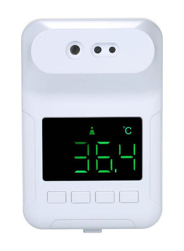 

Generic Non Contact Wall Mounted Infrared Forehead Digital Thermometer, MD-2386, White