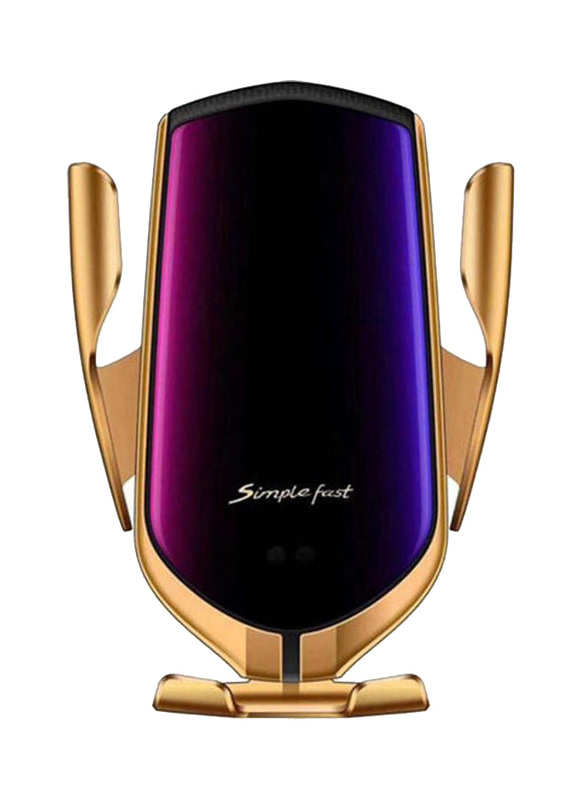 Smart Sensor Car Wireless Charger, Purple/Gold