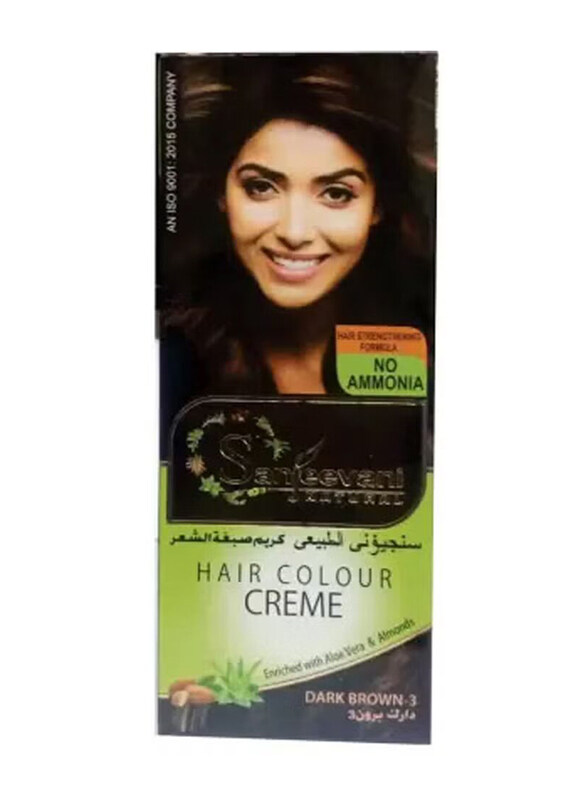 

Sanjeevani Natural No Ammonia Hair Colour Cream, 110ml, 3 Dark Brown