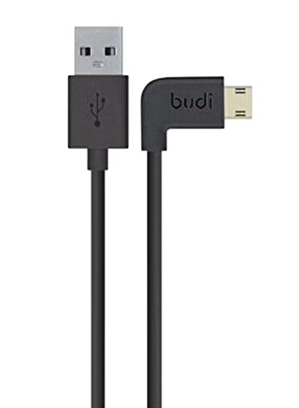 Budi 1.2-Meter Micro-B USB Data Sync Cable, Fast Charging USB A Male to Micro-B USB for Smartphones/Tablets, Black