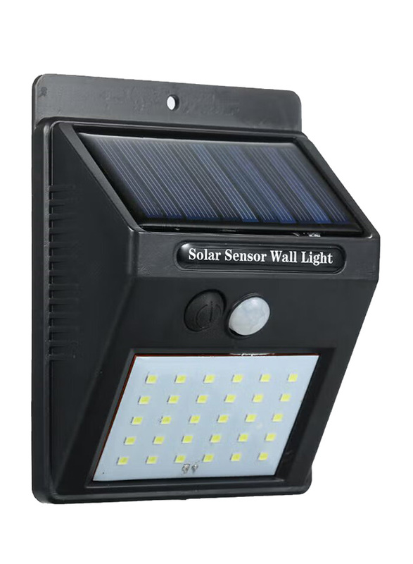 Beauenty 30 LED Solar Power Pir Motion Sensor Wall Light, 10.2 x 5.3 x 13cm, Black