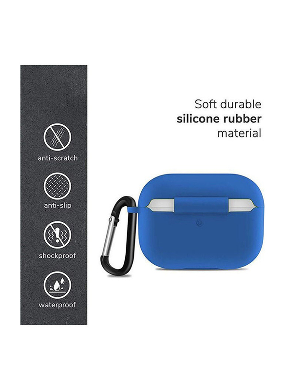 Protective Silicone for Apple AirPods Pro Case With Hook, Blue