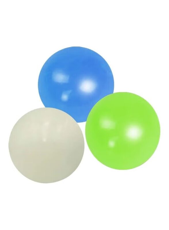 XiuWoo Glowing Stress Relief Sticky Balls, 3 Pieces, Ages 3+