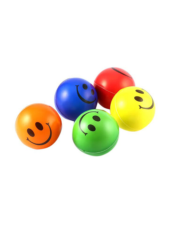 

Generic Smile Face Stress Relief Sponge Foam Balls, 12 Pieces, Ages 3+, Multicolour