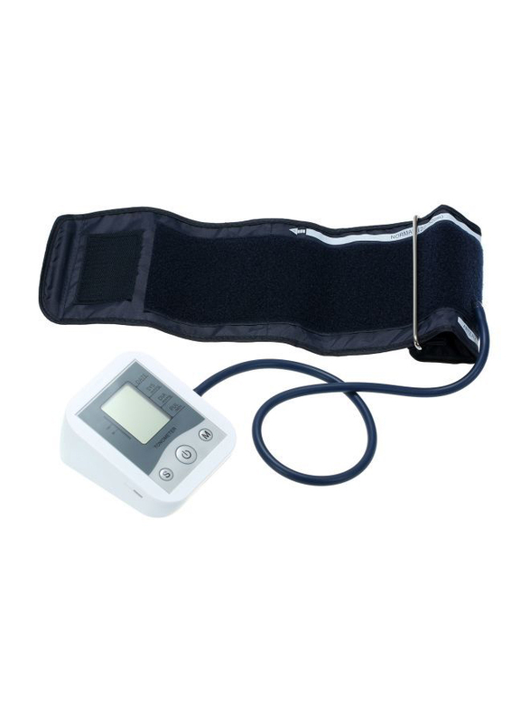 Blood Pressure Monitor with LCD Digital Display, BPM1007, White