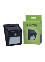 Beauenty 20-LED Solar Powered Motion Sensor Wall Light, 6 x 10cm, Black/White