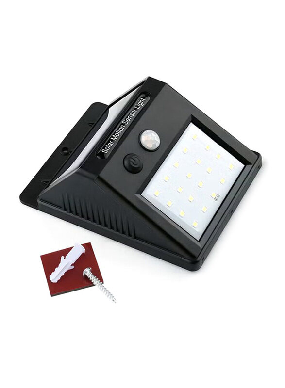 

Beauenty 20 LED Solar Light Outdoor Night Wall Lamp, 10 x 12cm, White