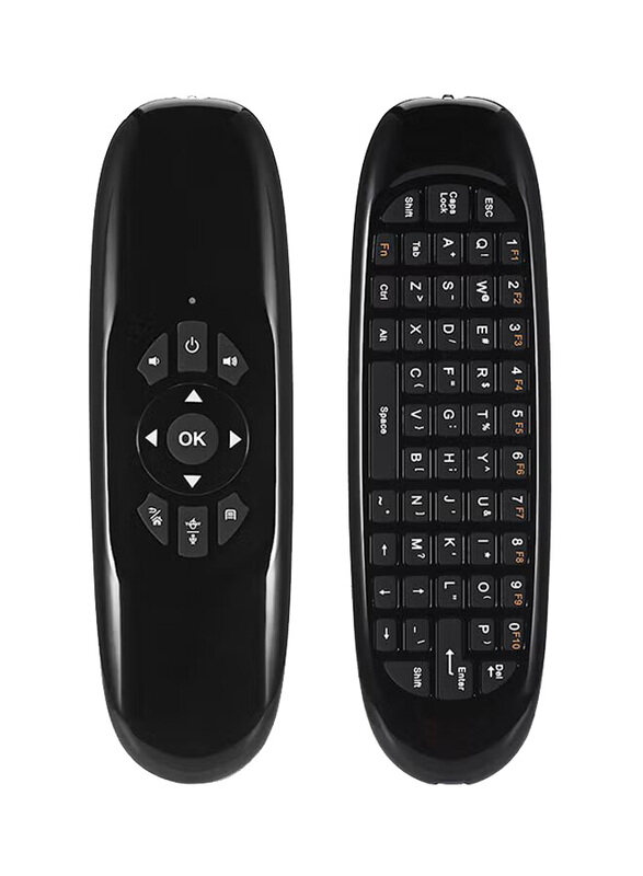 TK668M Wireless Air Mouse with Voice Control Full Keyboard, Black