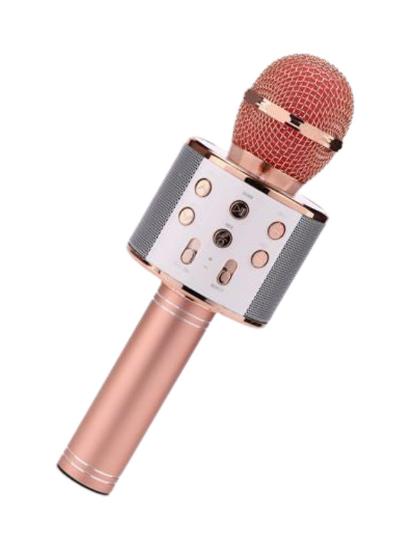 Bluetooth Karaoke Microphone, WS858, Rose Gold/Silver