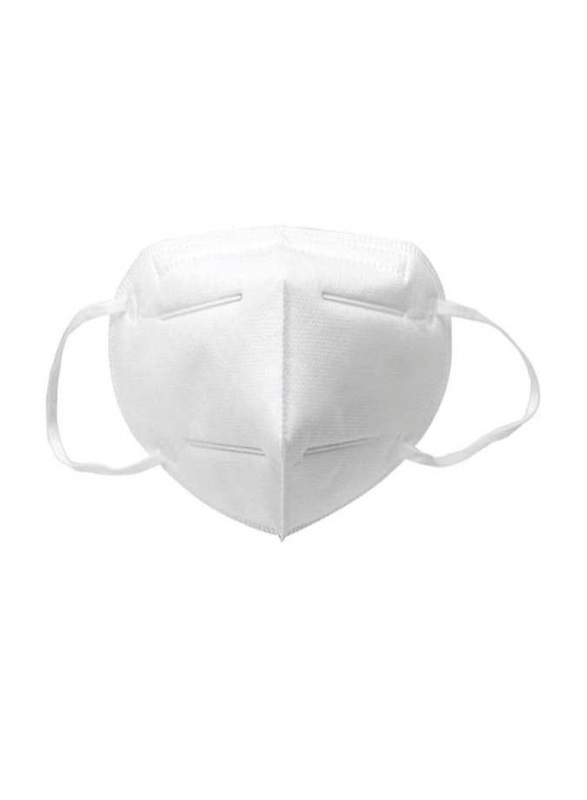 KN95 Face Protective Face Mask Set, White, 10-Pieces