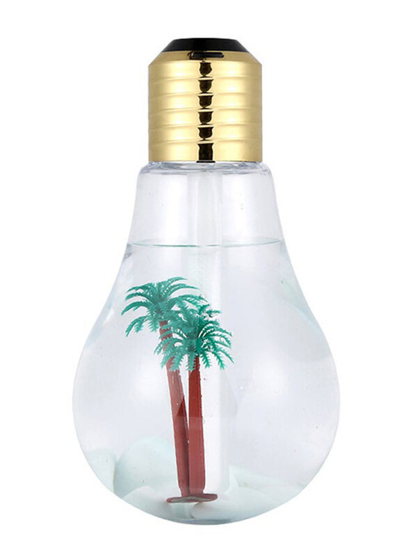 

Sapu Portable Bulb Shaped Air Humidifier with Night-Light, LALAHD048, Clear/Gold