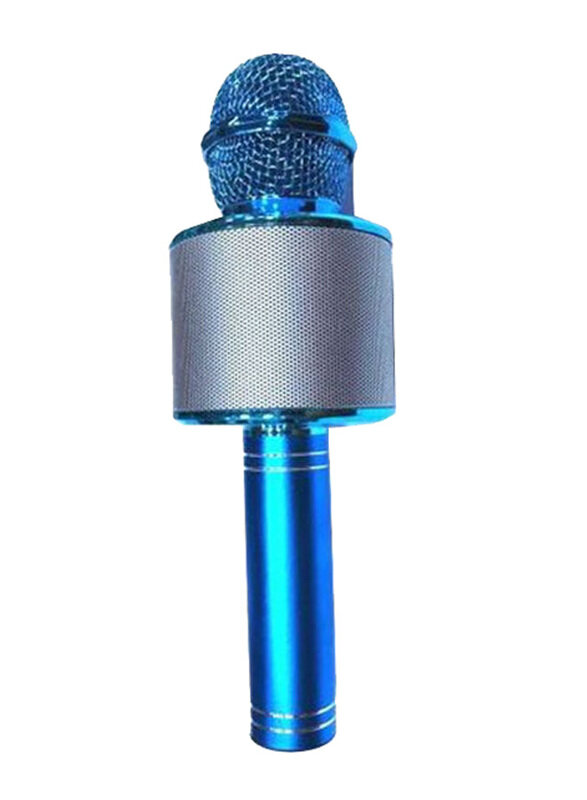 

Generic Bluetooth Karaoke Microphone, WS-858, Blue/Silver