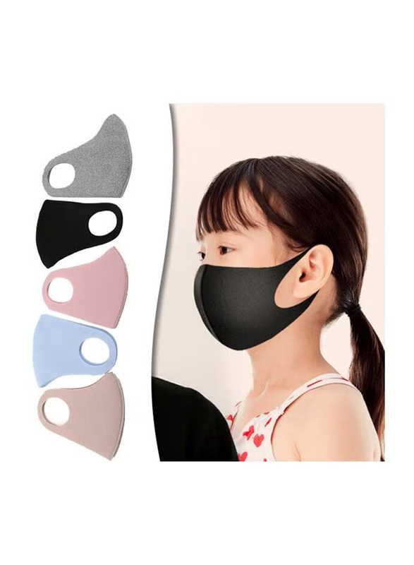 Breathable Cotton Mask Set, 5 Pieces, Multicolour